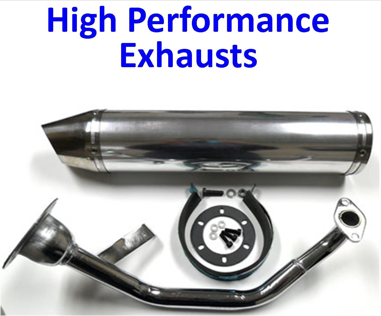 High performance Exhausts 125-150-180cc 4 Stroke Scooters