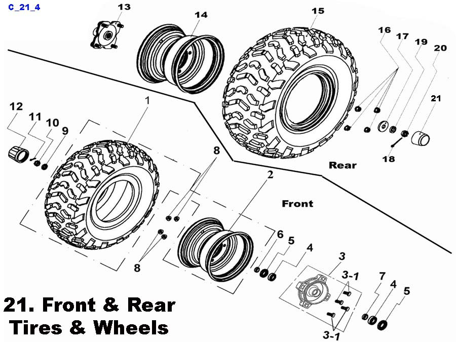 Eton Viper RXL150R 09 ATV Wheels, Bearings, Tires, Rims and other Tire Related nuts bolts & washers