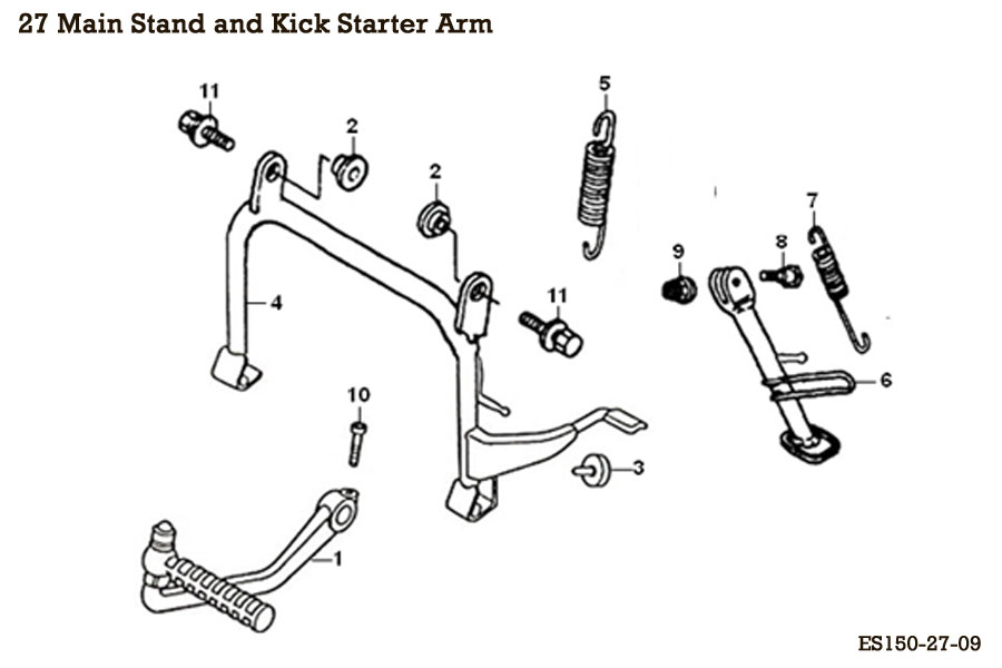 Main Stand and Kick Starter Arm