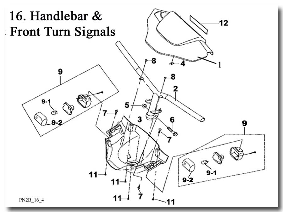 Handlebar and Front Turn Signals