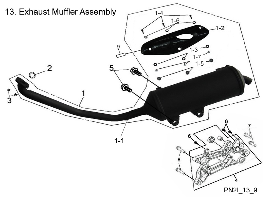  Exhaust Muffler Assembly