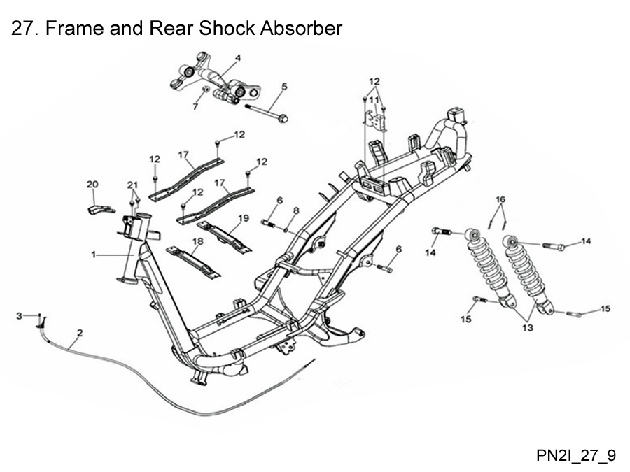  Frame and Rear Shock Absorber
