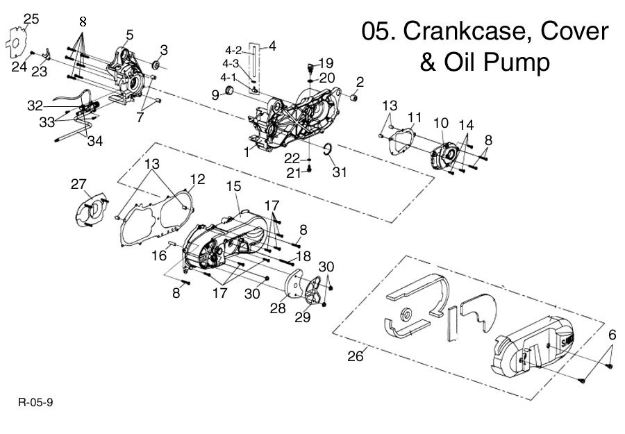 Polaris Scrambler 90cc ATV Kick Start Lever & Crankcase Cover (Kick Start Cover). Parts in stock and ready to ship. 