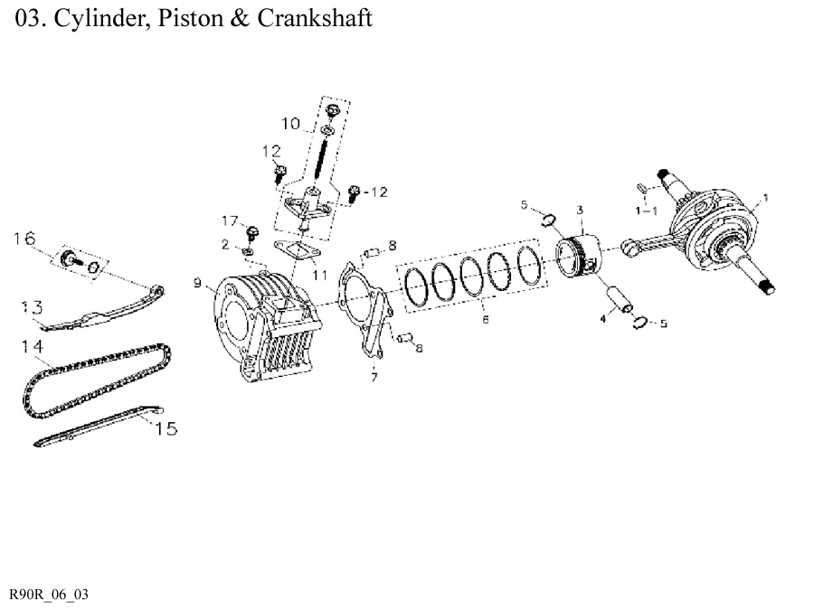  Cylinder, Piston and Crankshaft