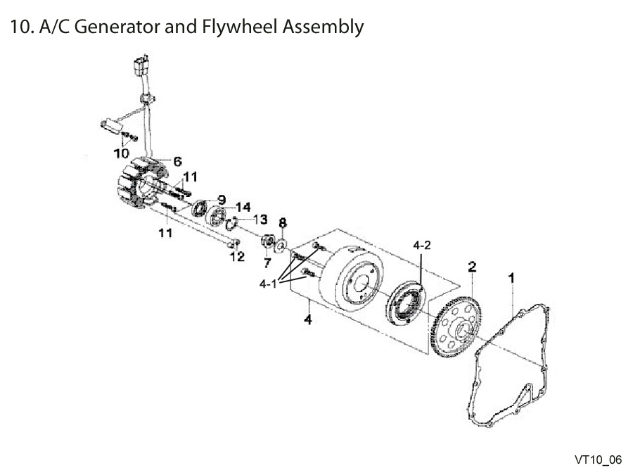  A/C Generator & Flywheel Assembly
